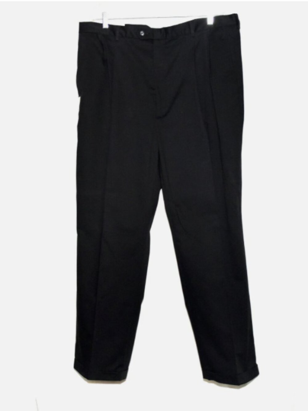 Wooster LARDINI Mens Pants Black 33x26 Cropped Pleated Cotton Italian Designer